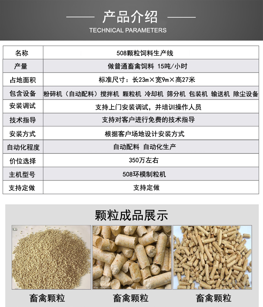 508型顆粒飼料生產(chǎn)線